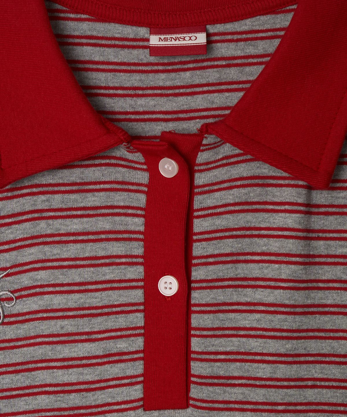 미나수(MENASOO) Color Combination Stripe Sleeveless_Red