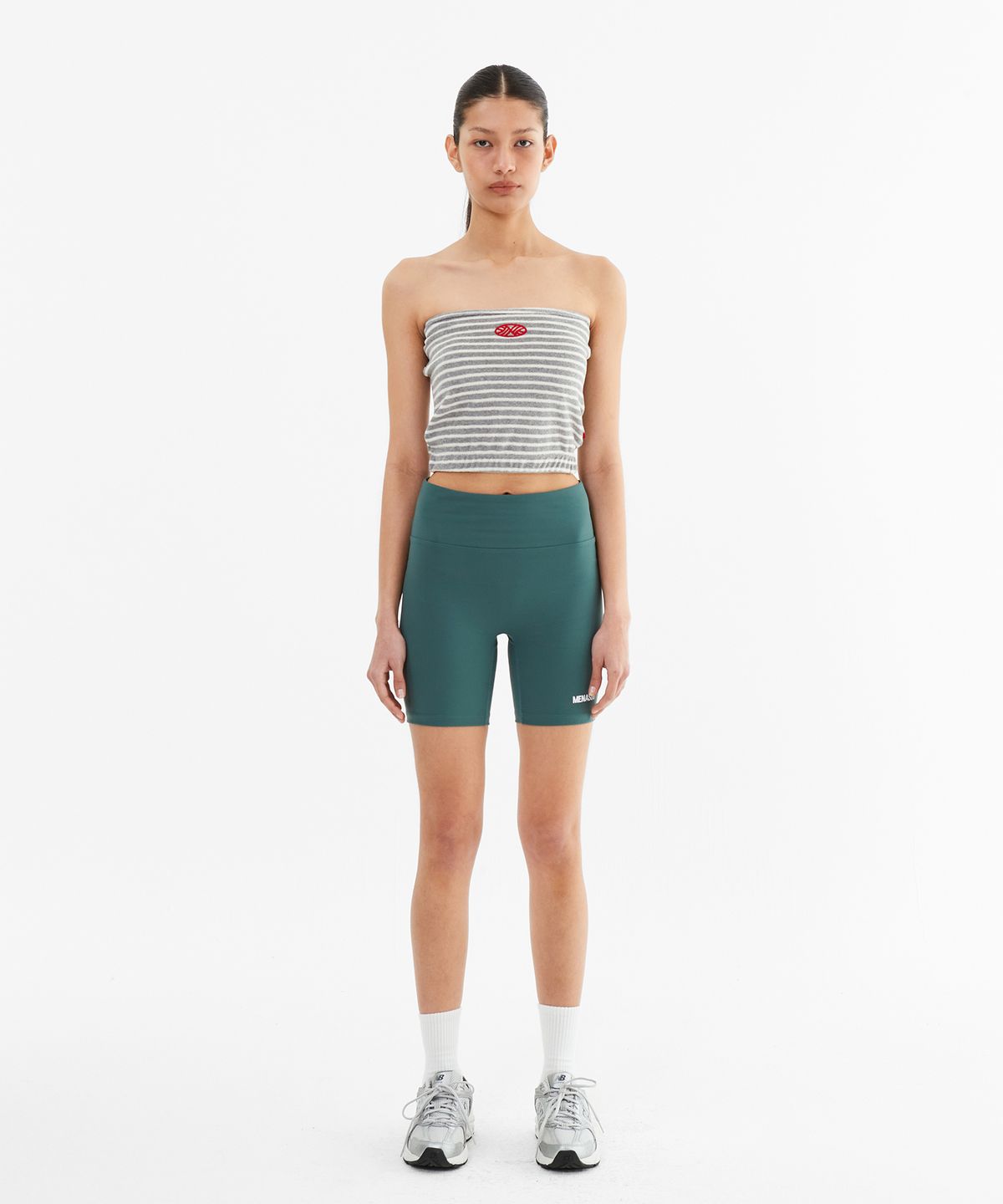 미나수(MENASOO) MNS Terry Tubetop_Gray Stripe