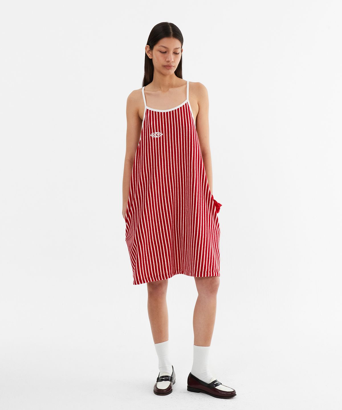 미나수(MENASOO) MNS Signature Terry Onepiece_Red