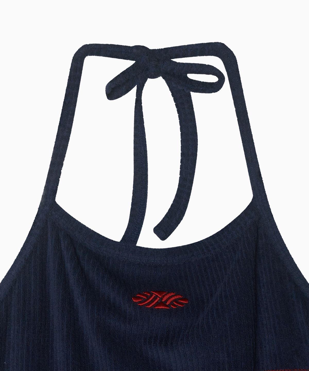 미나수(MENASOO) Slim Fit Halter Neck Terry Onepiece_Navy