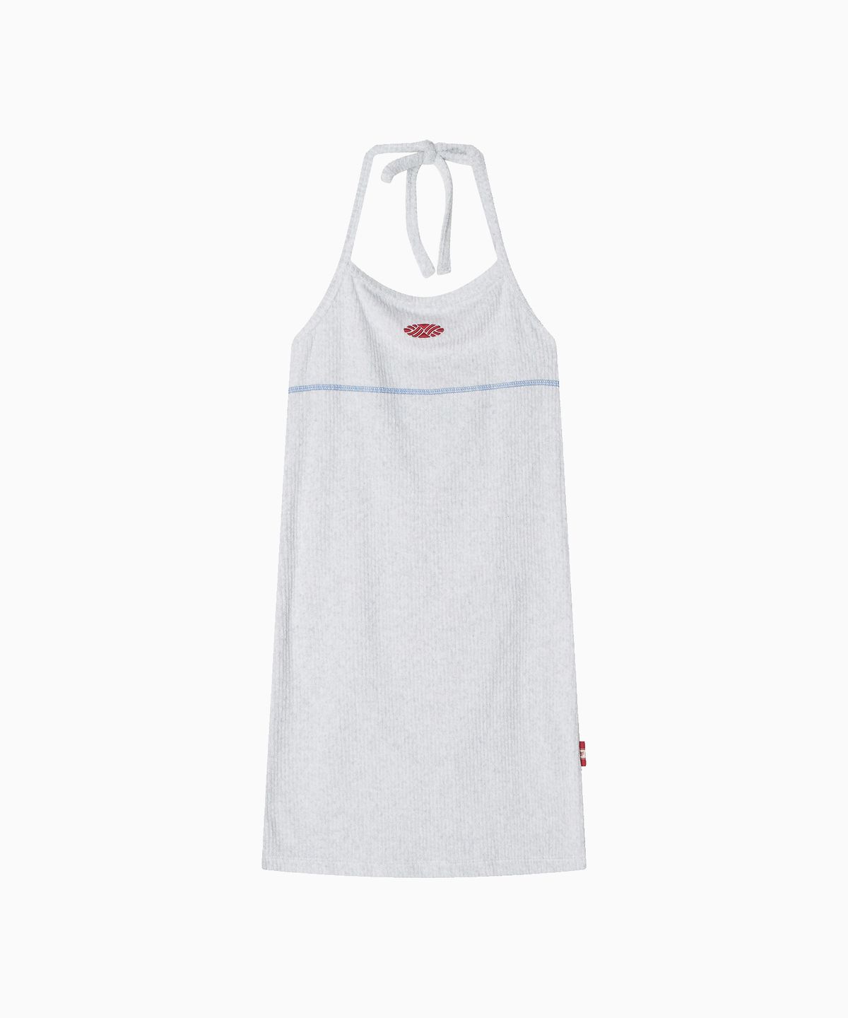 미나수(MENASOO) Slim Fit Halter Neck Terry Onepiece_White Melange