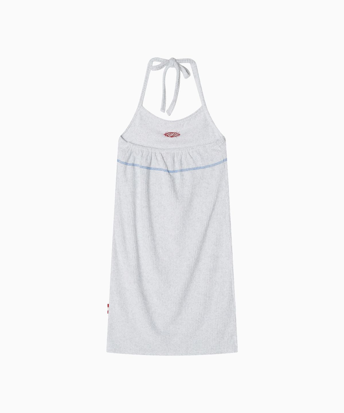 미나수(MENASOO) Slim Fit Halter Neck Terry Onepiece_White Melange