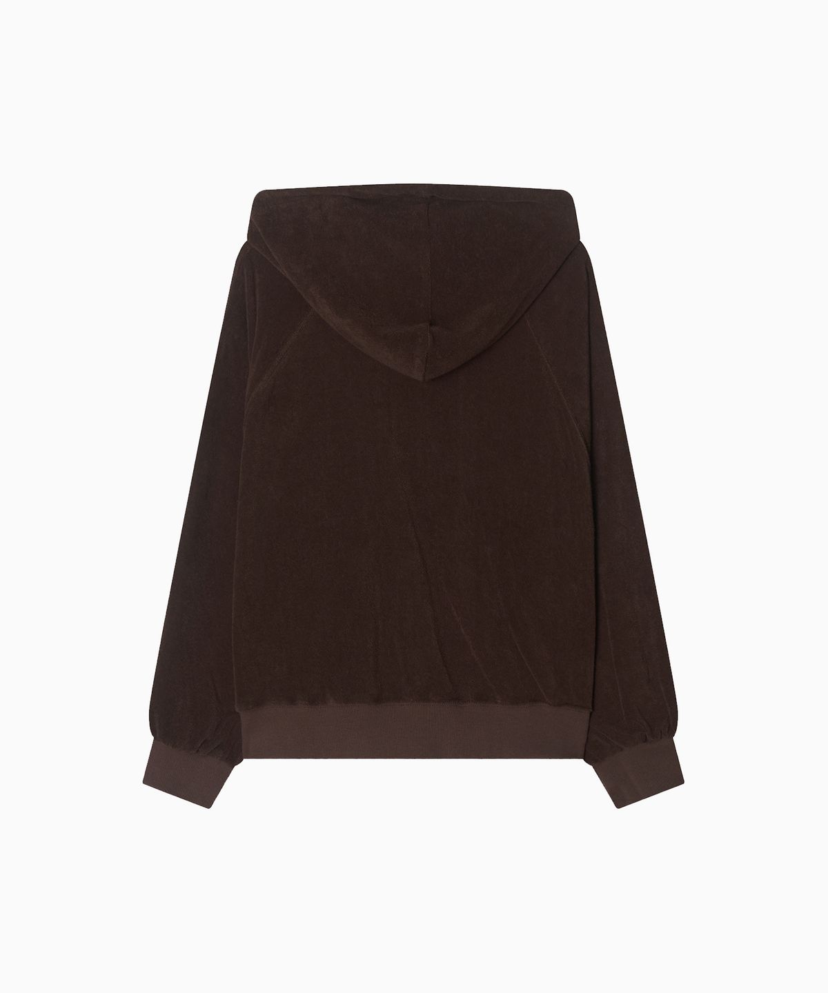 미나수(MENASOO) Terry Raglan Hooded Zip Up_Brown