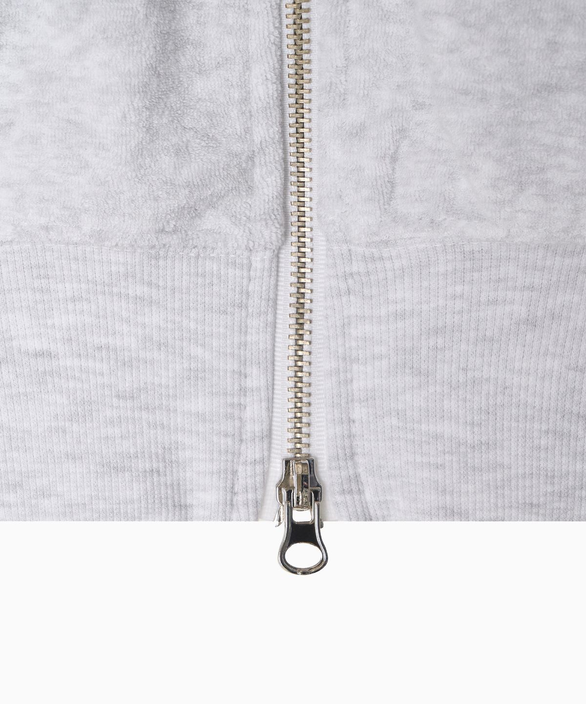 미나수(MENASOO) Terry Raglan Hooded Zip Up_White Melange