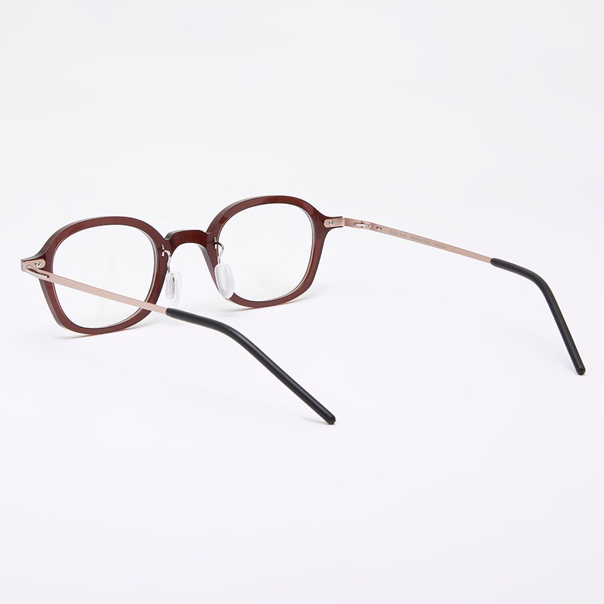 알로아이웨어(ALO EYEWEAR) [The air] AL5509 1624G 오리엔탈 스퀘어 초경량 안경테 브라운 로즈골드 블루라이트 렌즈 선택