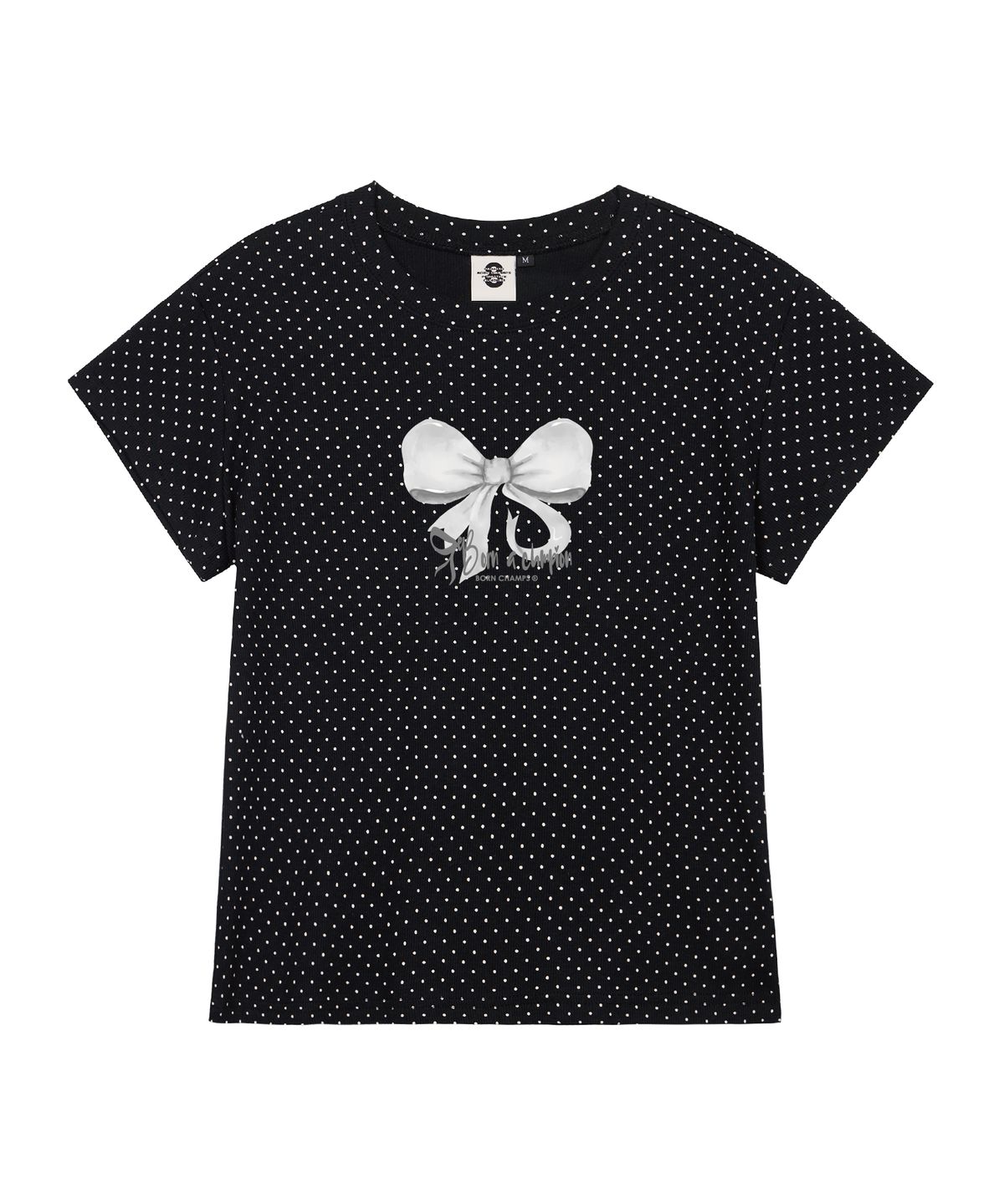 본챔스(BORN CHAMPS) [3 COLORS] REBORN 여성 땡땡이 반팔티셔츠 B25ST66