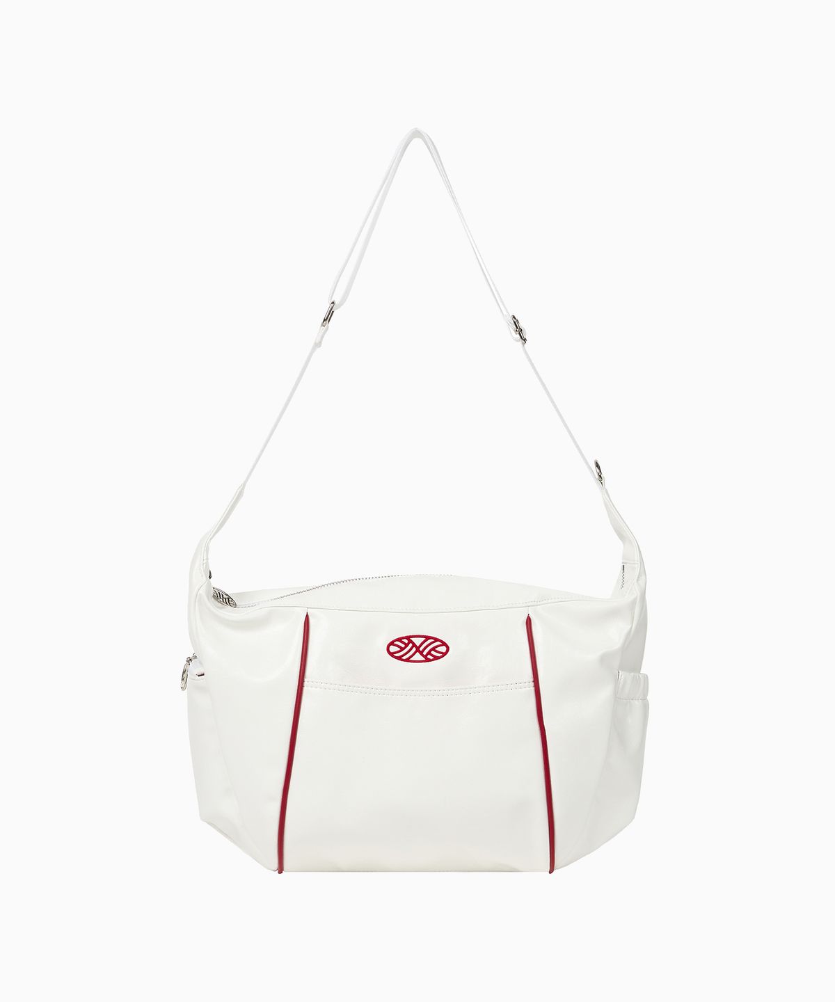 미나수(MENASOO) MNS Track line Cross Bag_White Leather