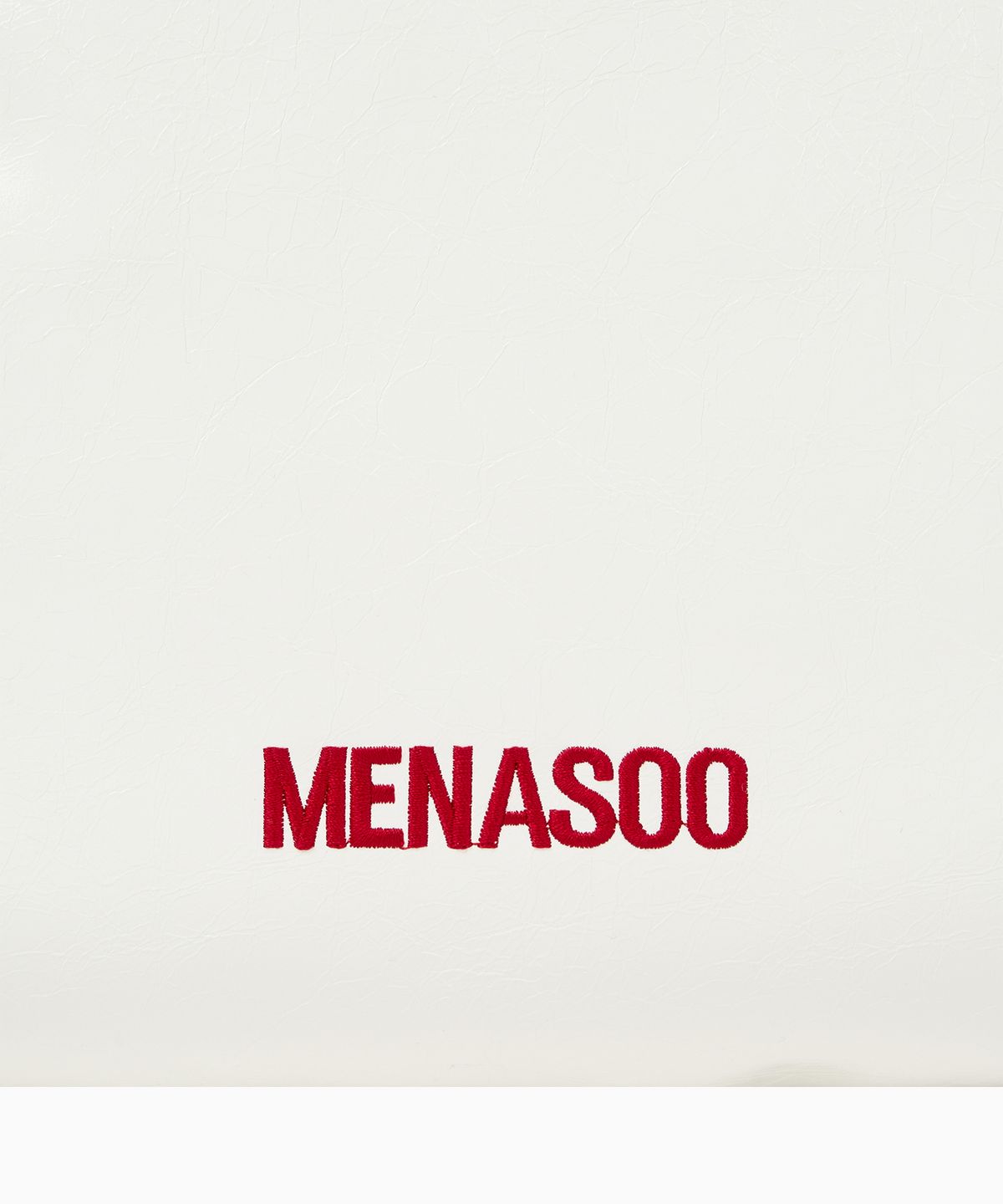 미나수(MENASOO) MNS Track line Cross Bag_White Leather