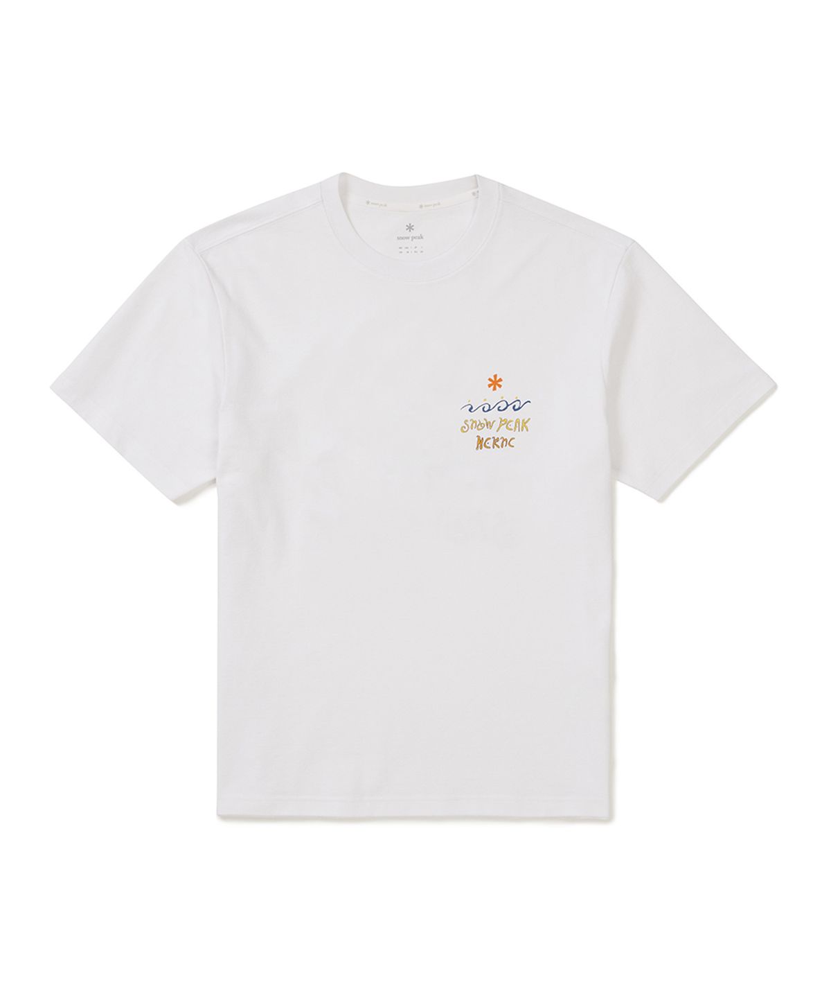 스노우피크 어패럴(SNOWPEAK APPAREL) [스노우피크 X 헤르시] 레터링 반팔 티셔츠 (S25MMFTS38) White
