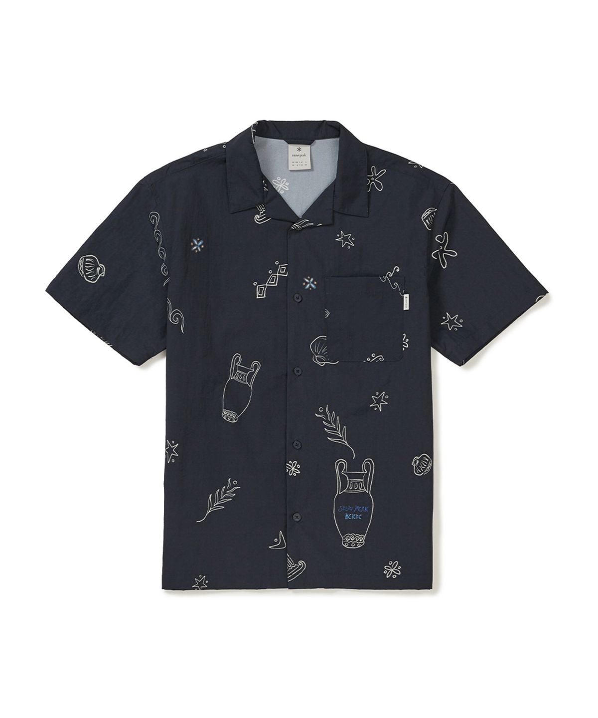 스노우피크 어패럴(SNOWPEAK APPAREL) [스노우피크 X 헤르시] 그래픽 반팔 셔츠 (S25MMWSH38) Navy