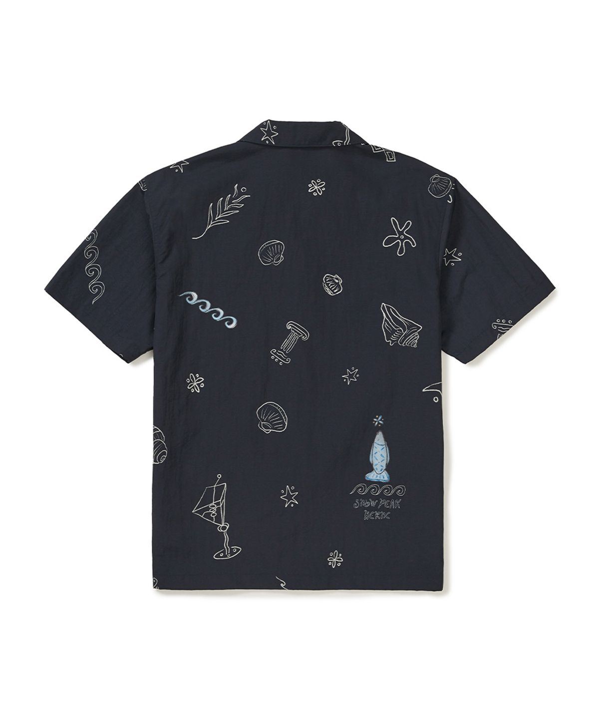 스노우피크 어패럴(SNOWPEAK APPAREL) [스노우피크 X 헤르시] 그래픽 반팔 셔츠 (S25MMWSH38) Navy