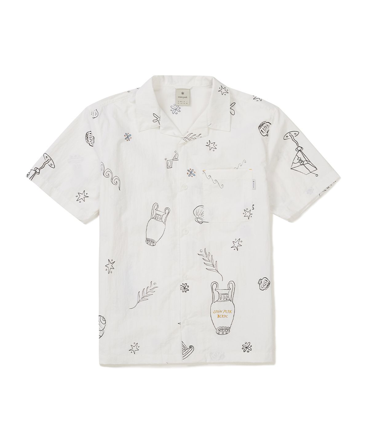 스노우피크 어패럴(SNOWPEAK APPAREL) [스노우피크 X 헤르시] 그래픽 반팔 셔츠 (S25MMWSH38) White