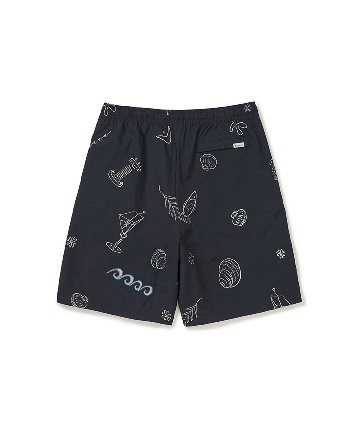스노우피크 어패럴(SNOWPEAK APPAREL) [스노우피크 X 헤르시] 그래픽 반바지 (S25MMWSP36) Navy