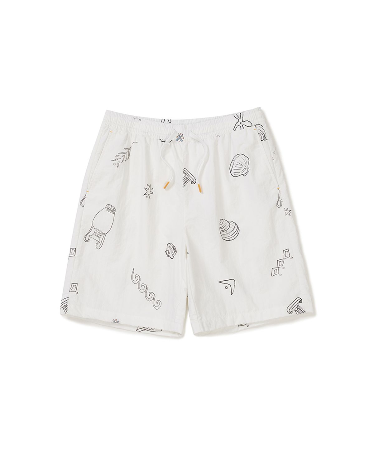 스노우피크 어패럴(SNOWPEAK APPAREL) [스노우피크 X 헤르시] 그래픽 반바지 (S25MMWSP36) White