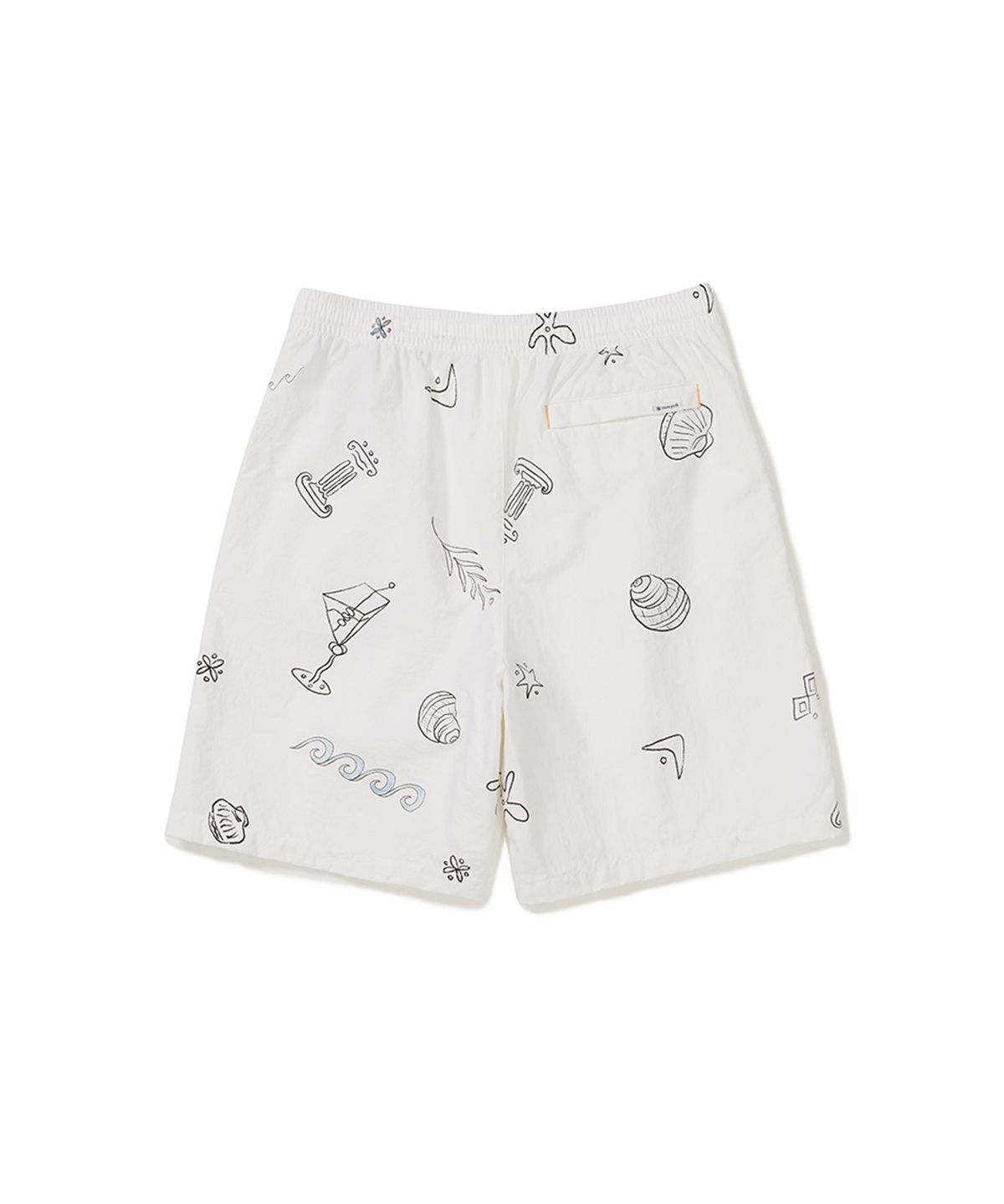 스노우피크 어패럴(SNOWPEAK APPAREL) [스노우피크 X 헤르시] 그래픽 반바지 (S25MMWSP36) White