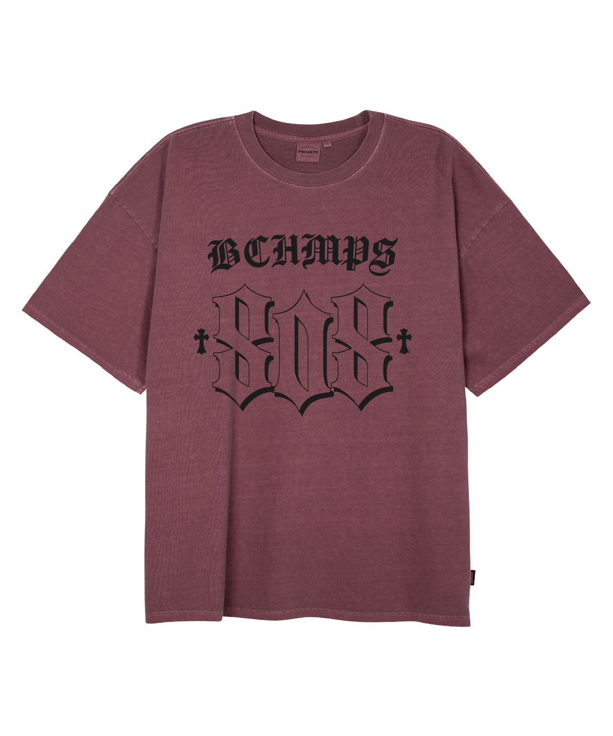 본챔스(BORN CHAMPS) [2 COLORS] 808TRIBAL 오버핏 피그먼트 반팔티셔츠 B25ST69
