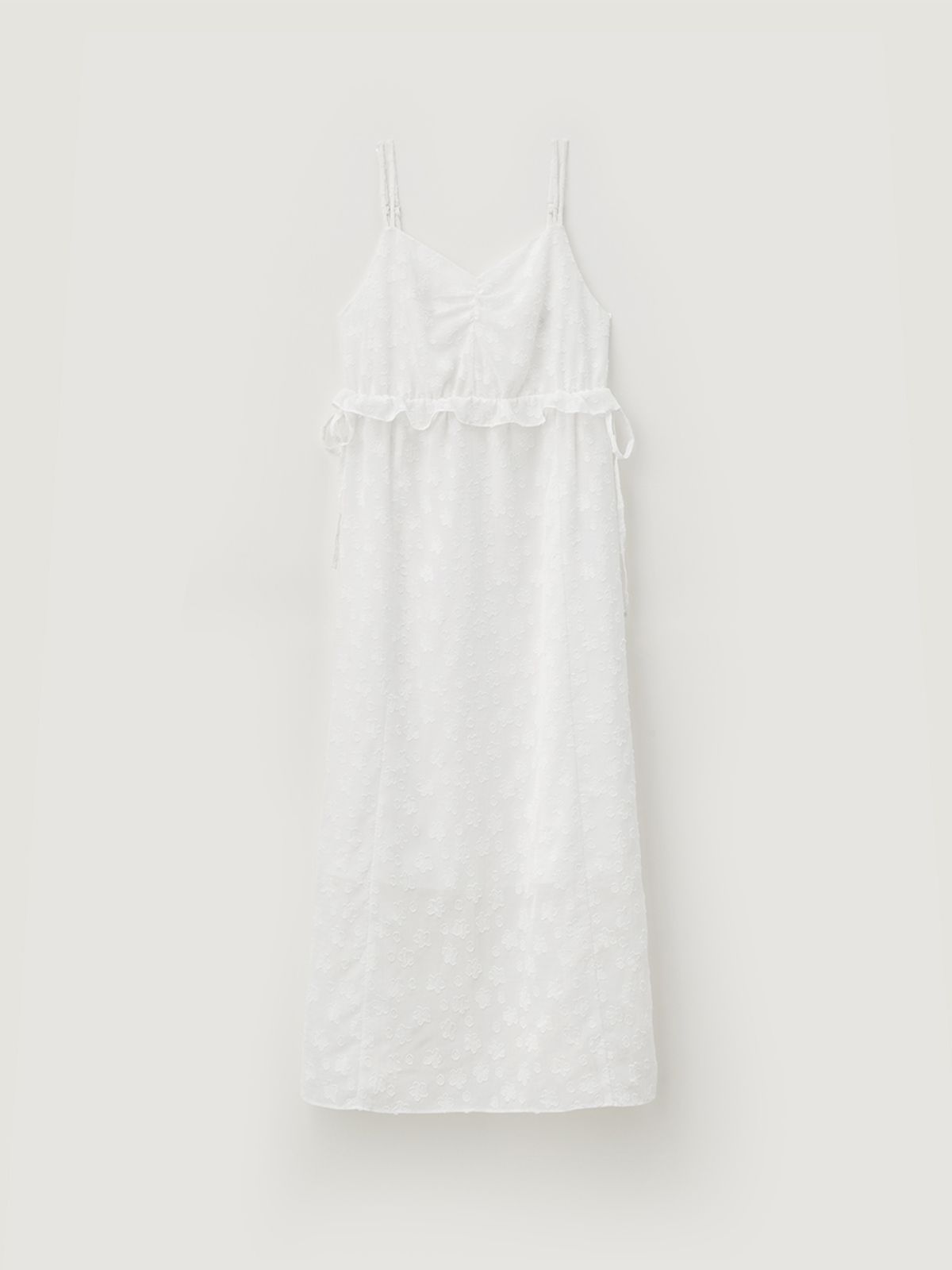 비뮤즈맨션(BEMUSE MANSION) Jacquard bustier dress - White