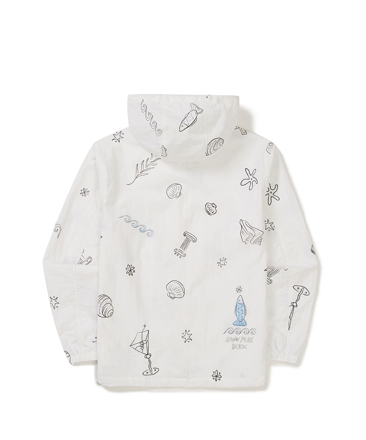 스노우피크 어패럴(SNOWPEAK APPAREL) [스노우피크 X 헤르시] 그래픽 바람막이 (S25MMWWB36) White