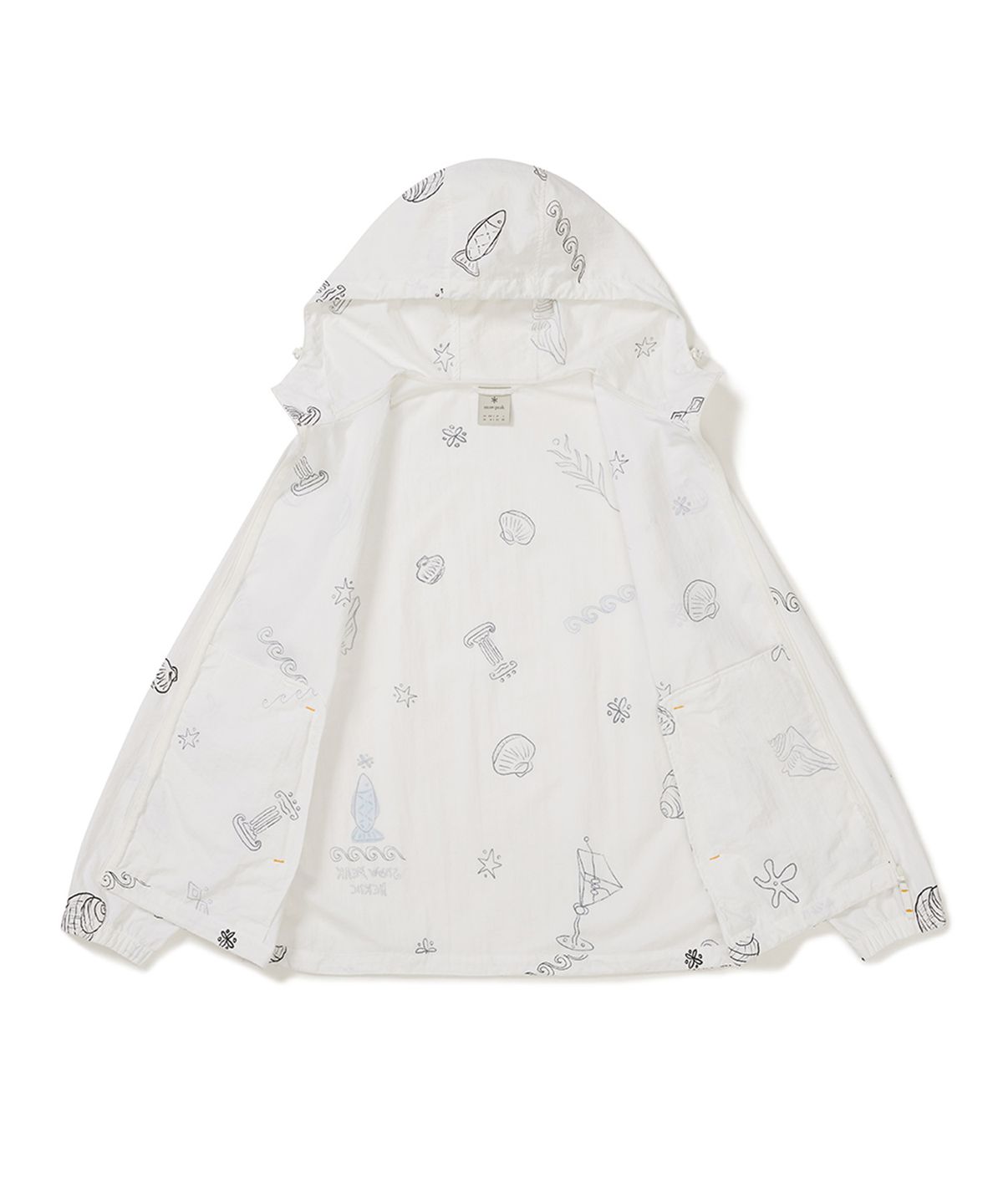 스노우피크 어패럴(SNOWPEAK APPAREL) [스노우피크 X 헤르시] 그래픽 바람막이 (S25MMWWB36) White