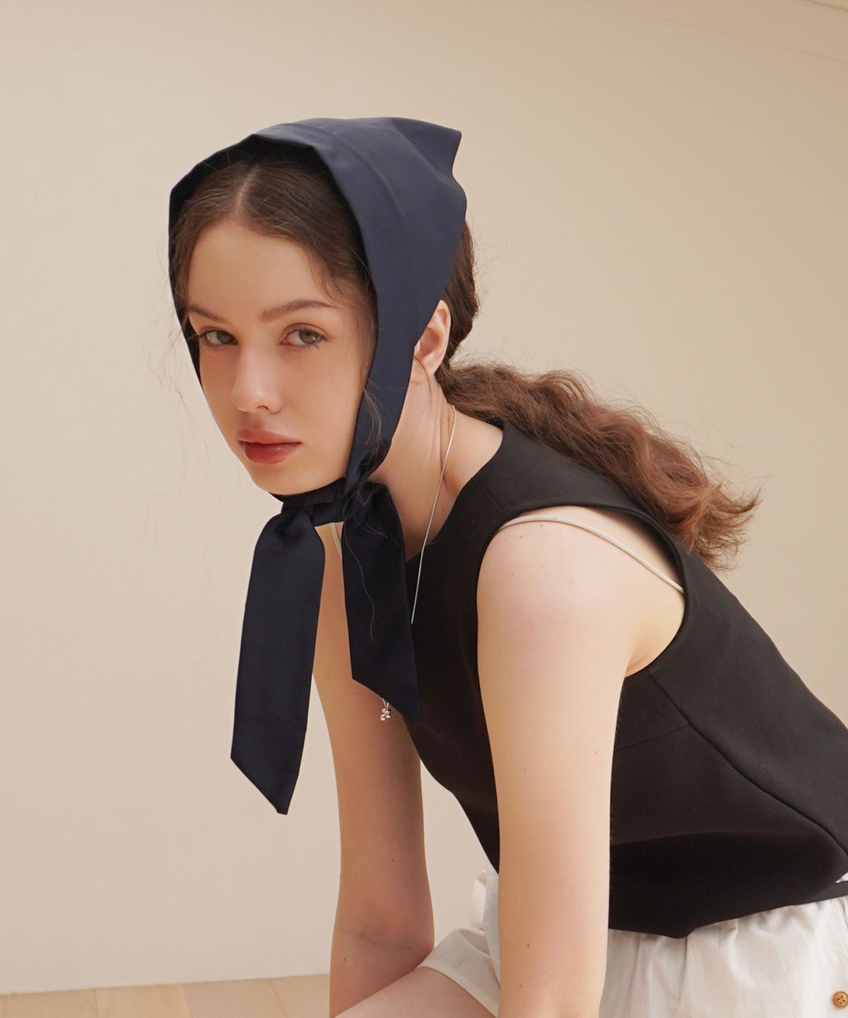 코지모지(COSYMOSY) 실키 타이 보닛 스카프 - 3 Color