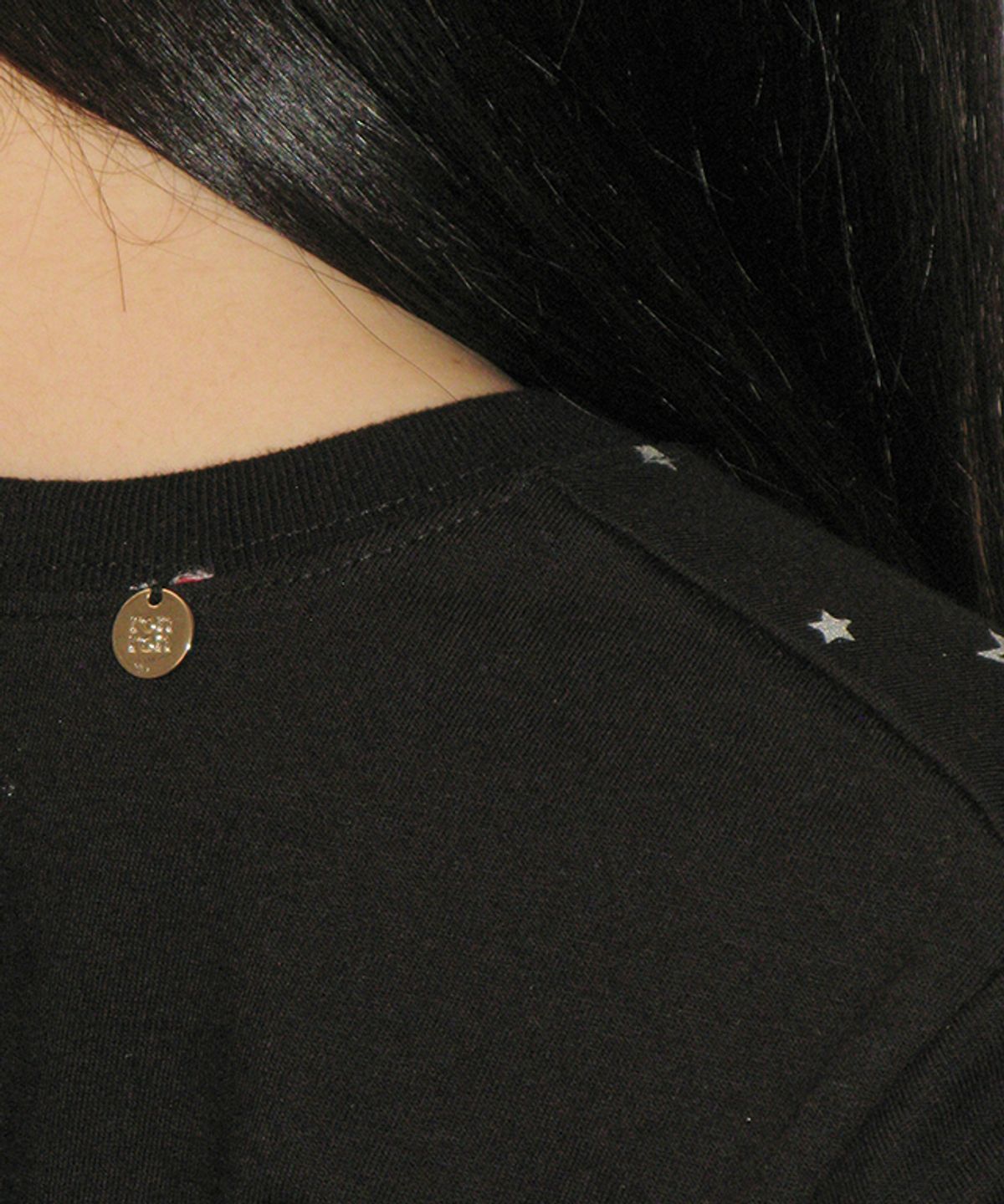 론론(RONRON) TWINKLE STAR SHORT SLEEVE T SHIRT BLACK