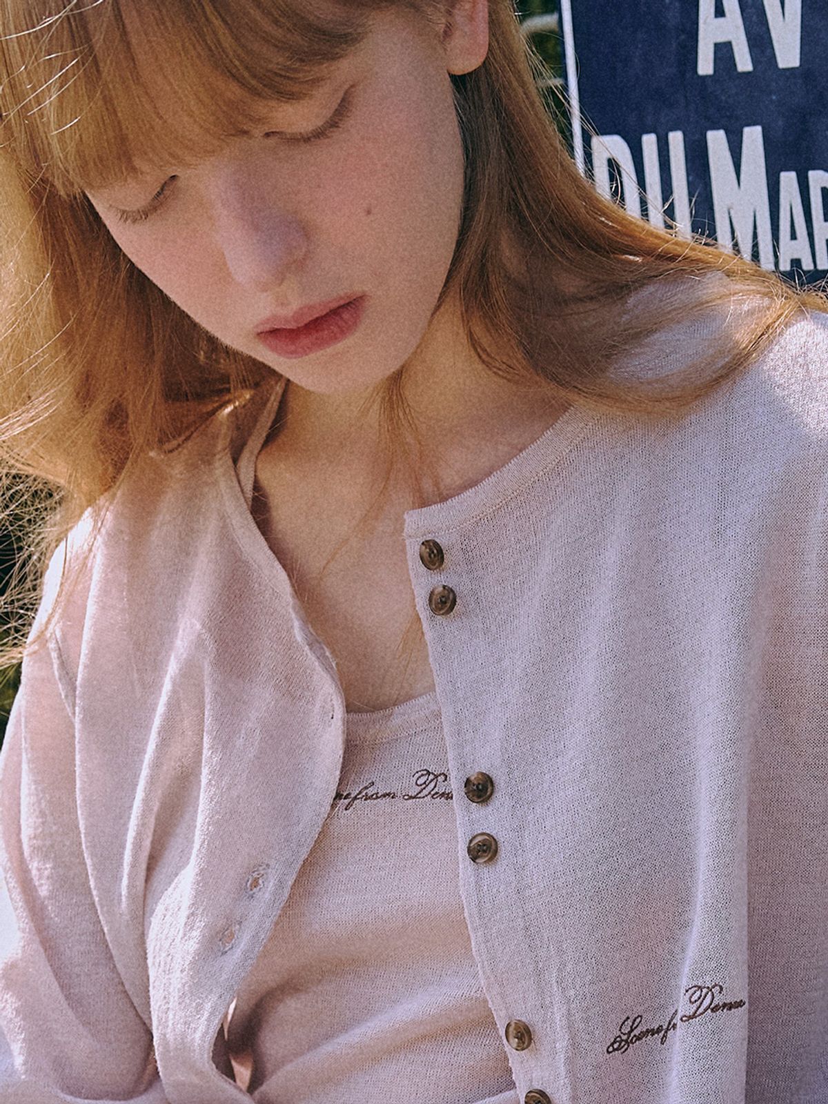 데누(DENU) [아울렛] Summer knit jacket + sleeve [IVORY]