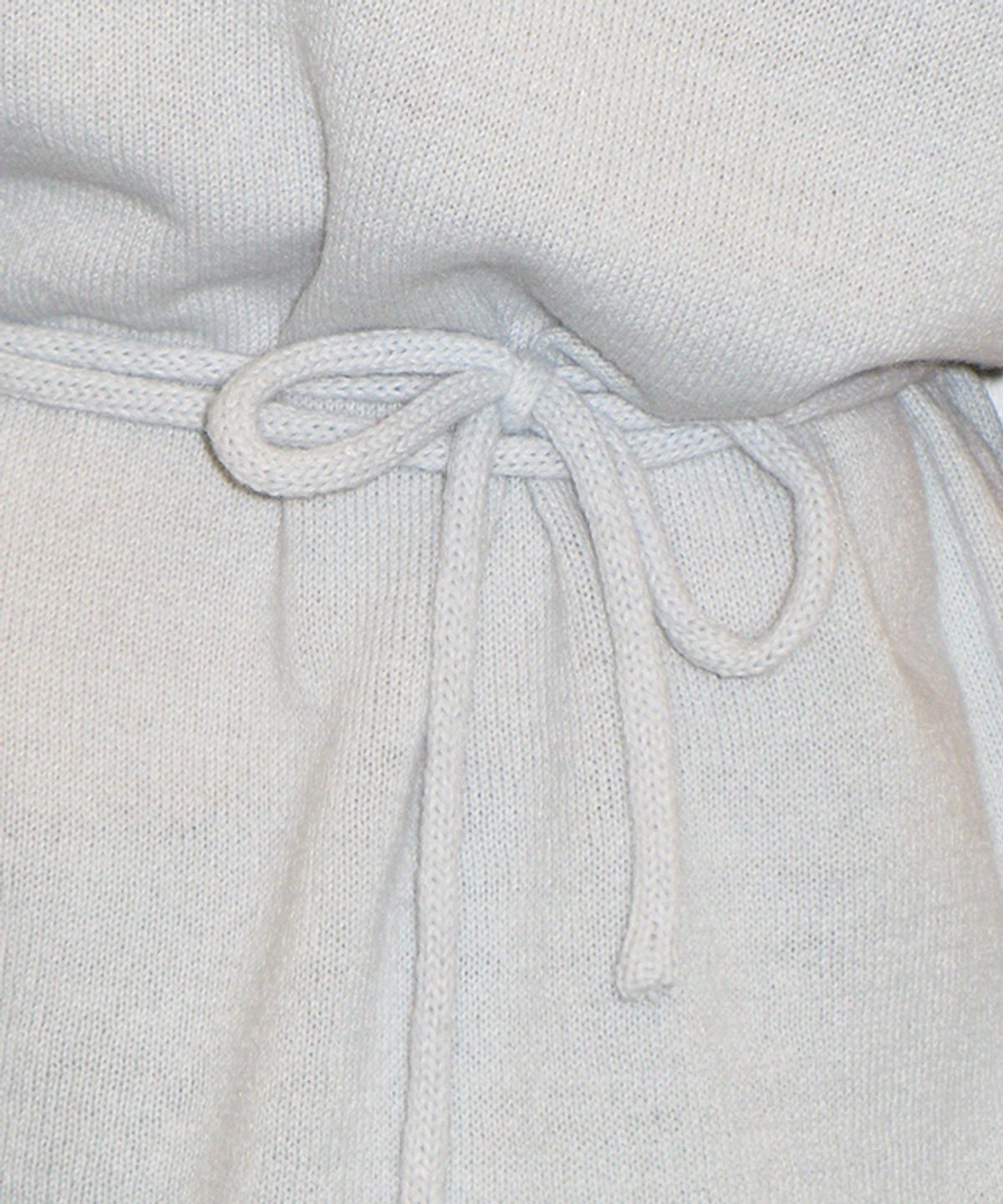 론론(RONRON) DRAWSTRING KNOT V HALF SLEEVE KNIT GREY