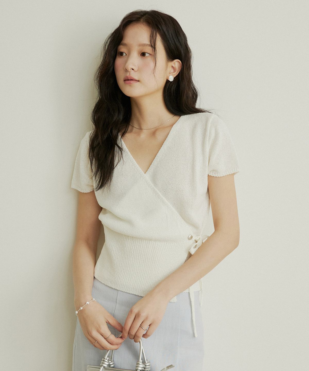 어다울(ADAUL) Silver button summer lap knit - 5color