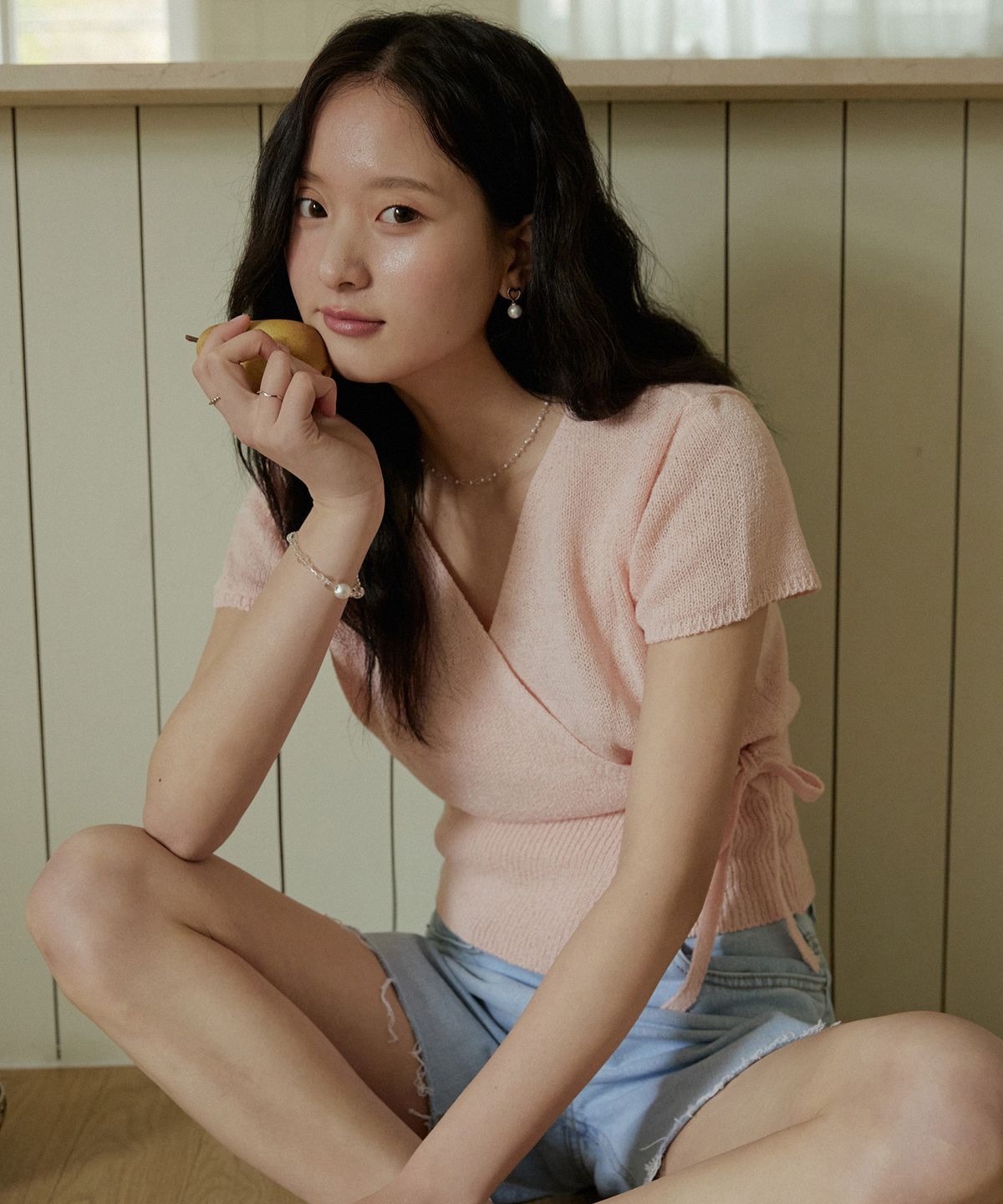 어다울(ADAUL) Silver button summer lap knit - 5color