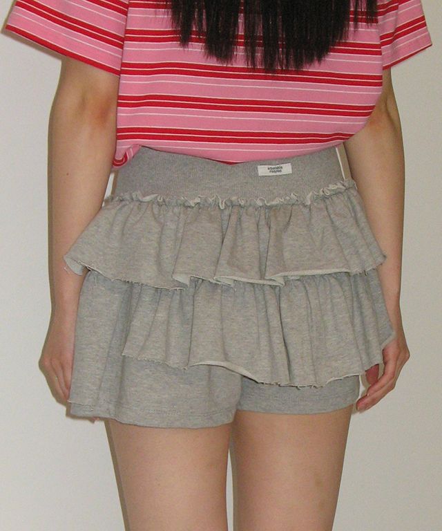 [RONRON] IRREGULAR RUFFLE PANTSKIRT /追跡付 MUSINSA公式 | RONRON IRREGULAR RUFFLE PANTSKIRT GREY