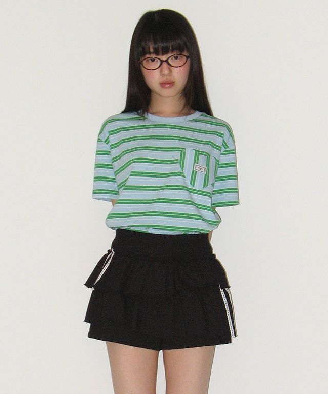 【RONRON】 IRREGULAR RUFFLE PANTSKIRT ♥2COLOR MUSINSA | RONRON IRREGULAR RUFFLE PANTSKIRT BLACK