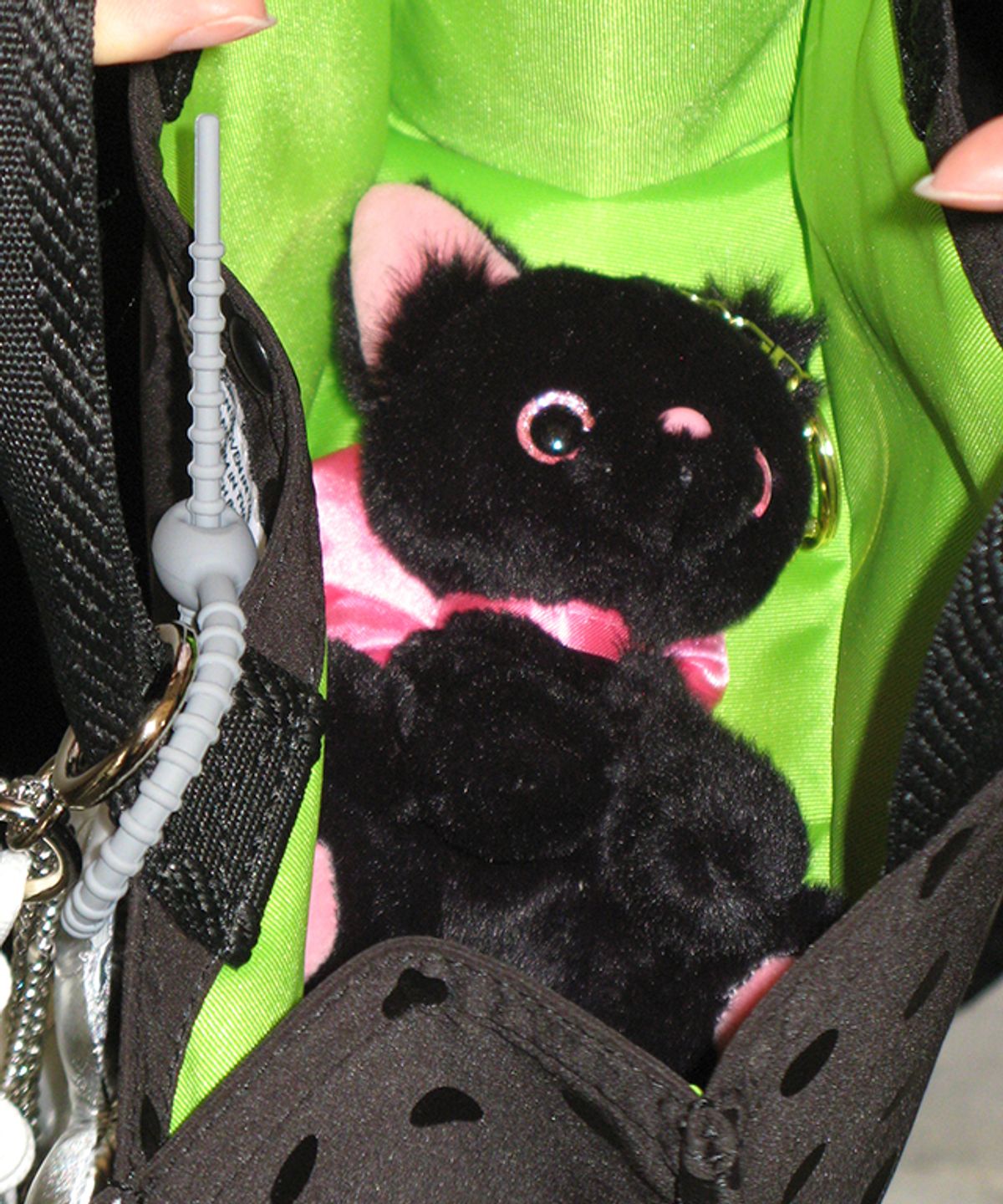 론론(RONRON) PETIT SQUARE MINI TOTE BAG DOT BLACK