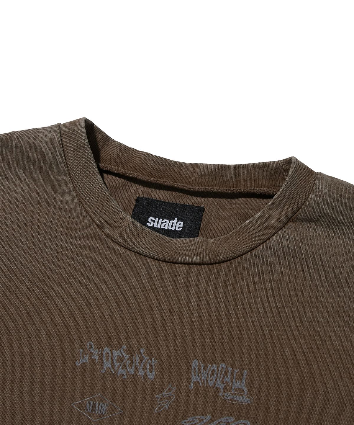 스웨이드(SUADE) MIXED LOGO TEE [DARK BROWN]