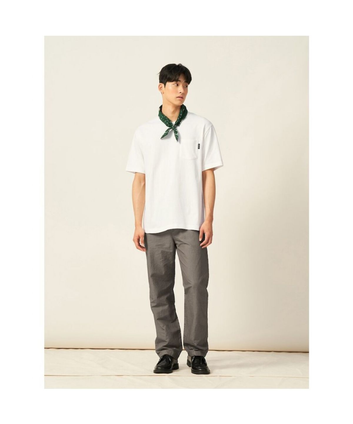 빈폴 멘(BEANPOLE MEN) 헤리티지 헤비웨이트 라운드 티셔츠  화이트 (BC5442C921)