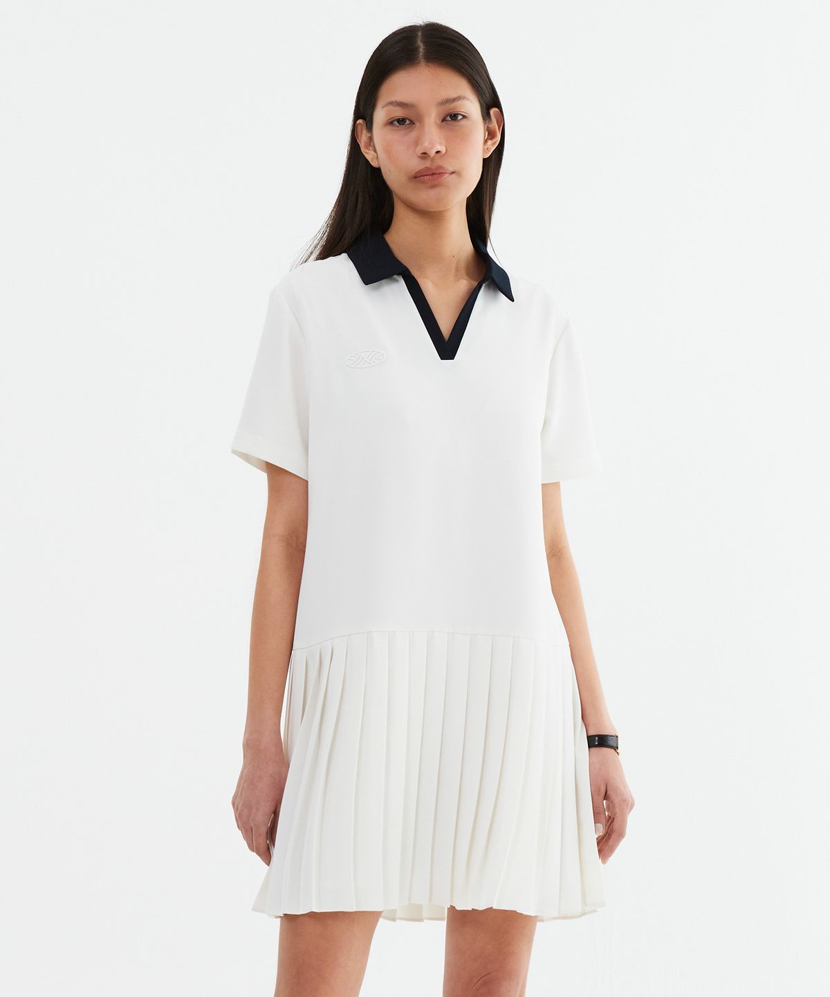 미나수(MENASOO) Low Waist Pleated One Piece_White