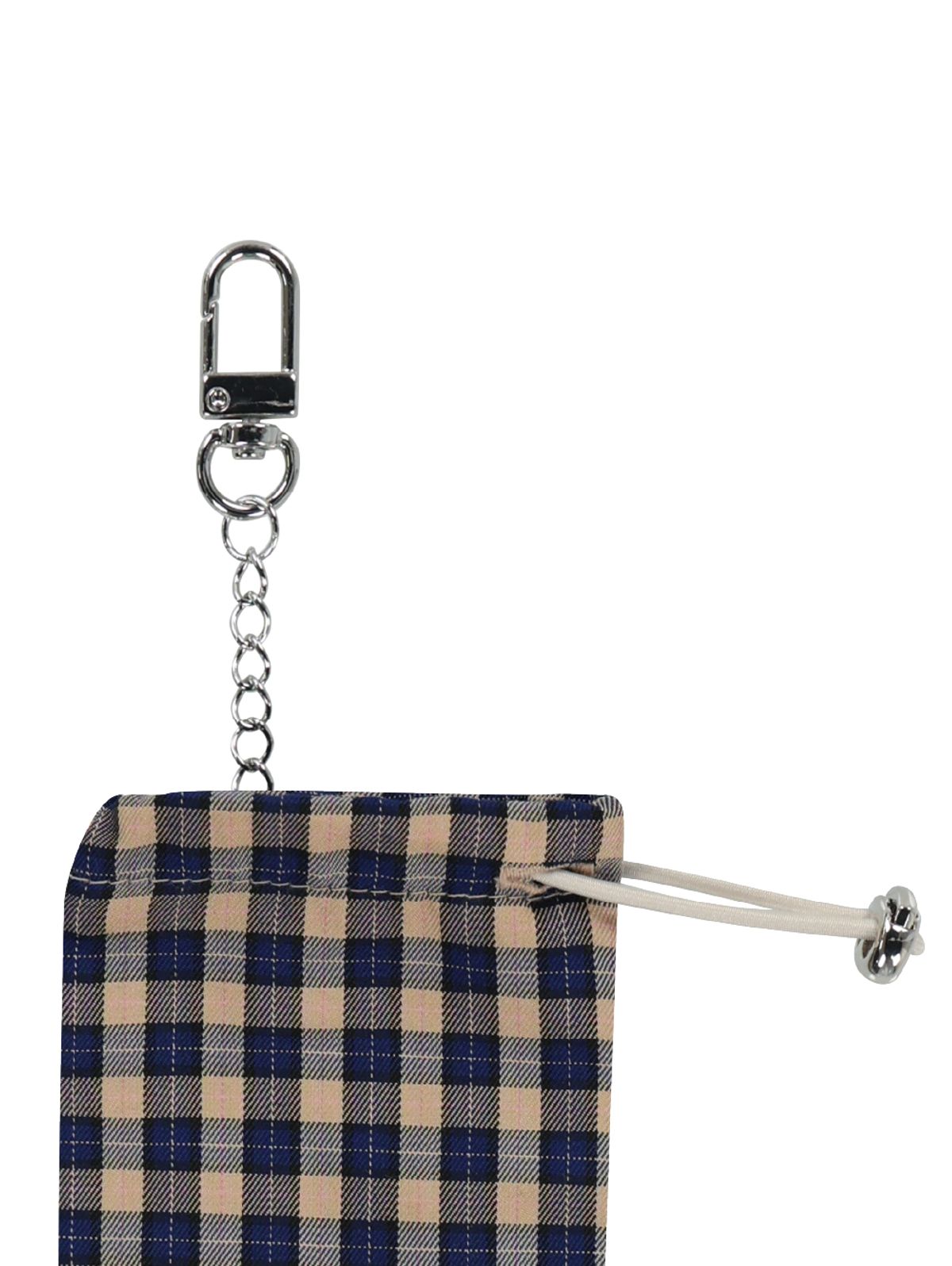 뚜오미오(TUOMIO) CHECK GYMSACK KEYRING [BEIGE]