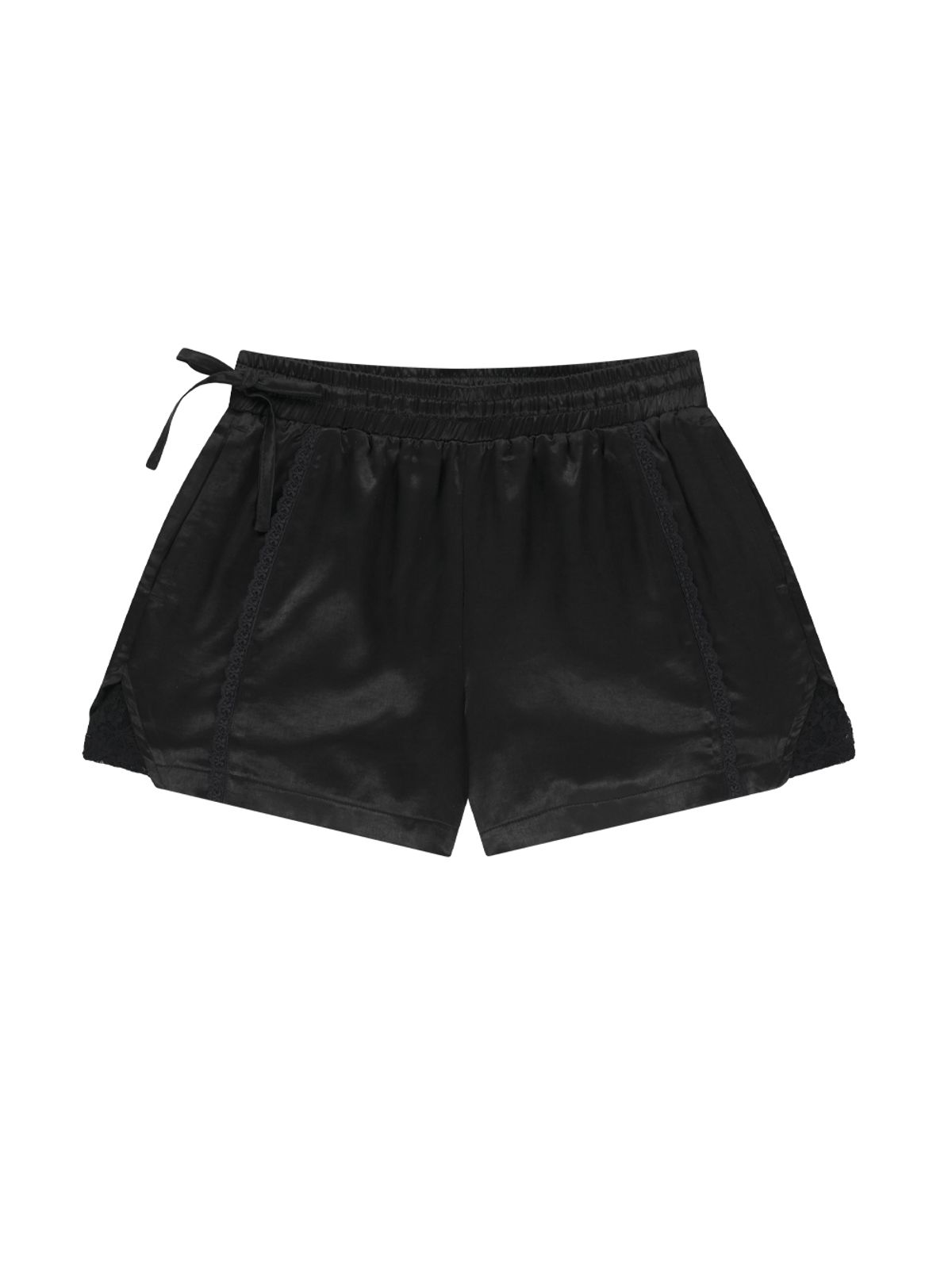 뚜오미오(TUOMIO) LAYERED LACE SHORTS [BLACK]