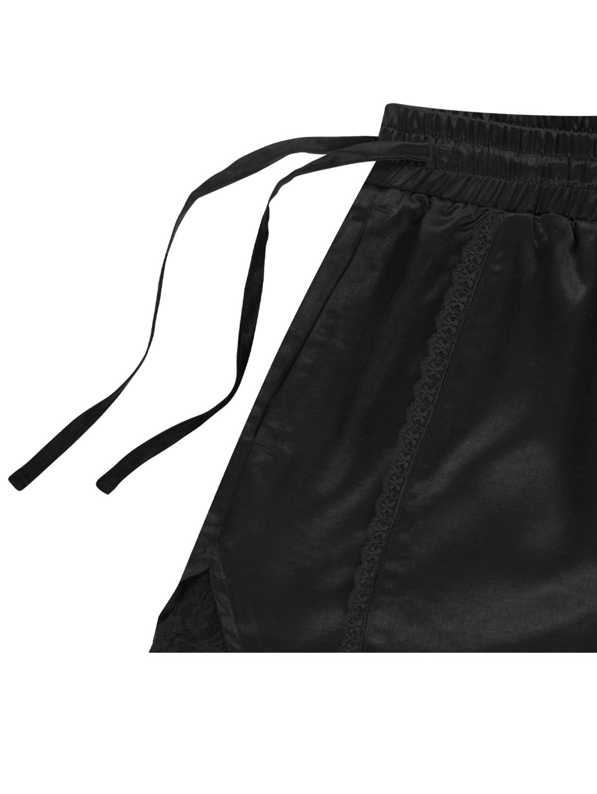 뚜오미오(TUOMIO) LAYERED LACE SHORTS [BLACK]