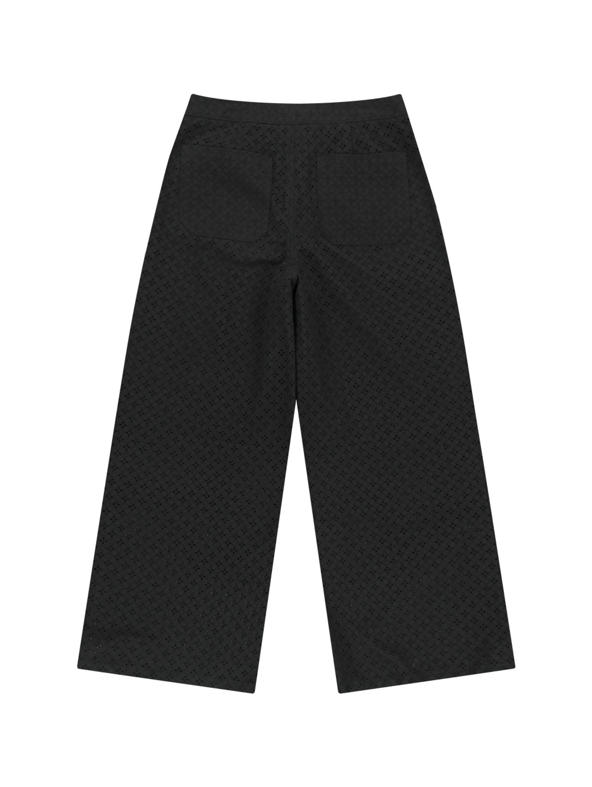 뚜오미오(TUOMIO) EYELET BELT BAG PANTS [BLACK]