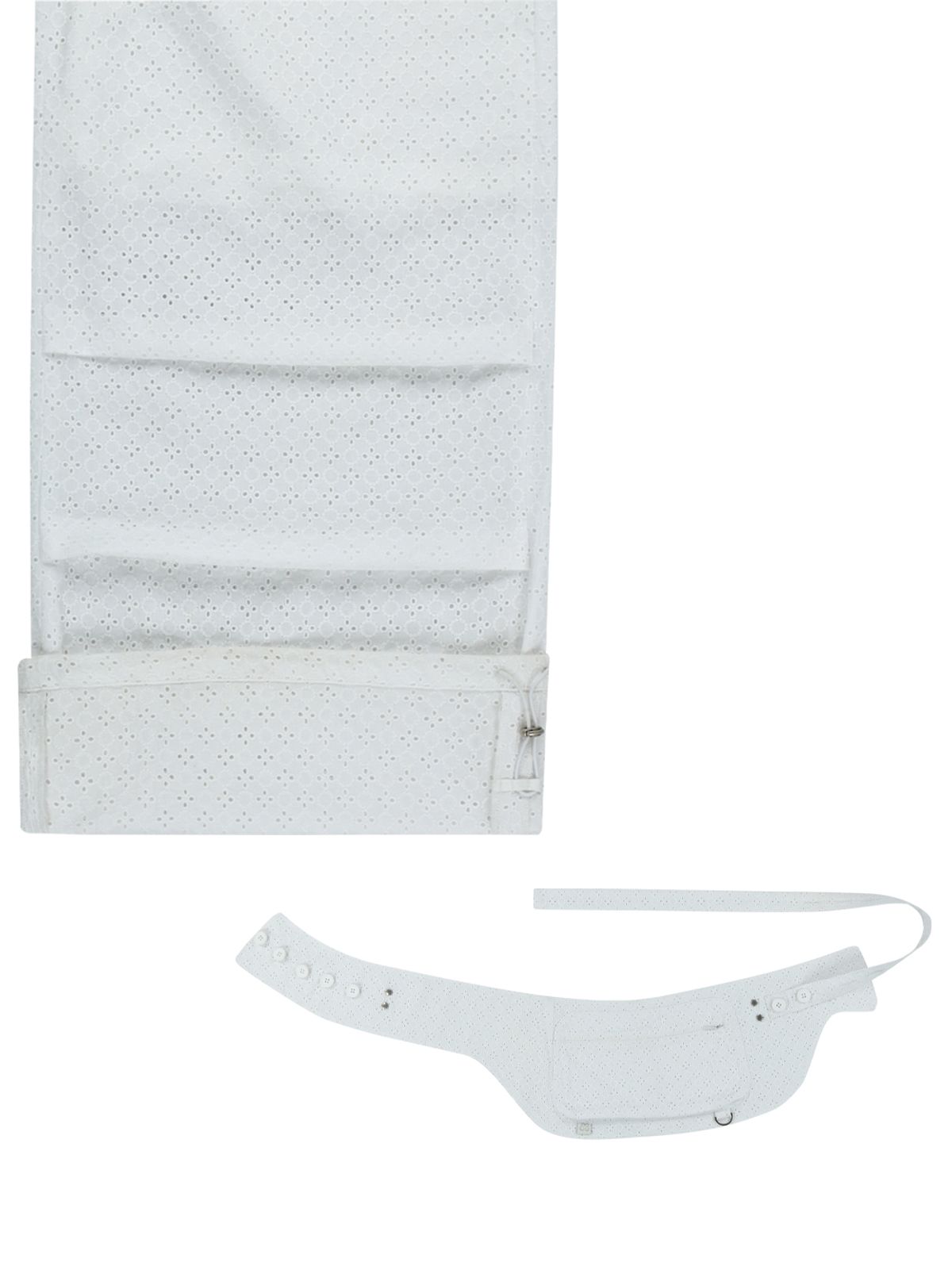 뚜오미오(TUOMIO) EYELET BELT BAG PANTS [WHITE]