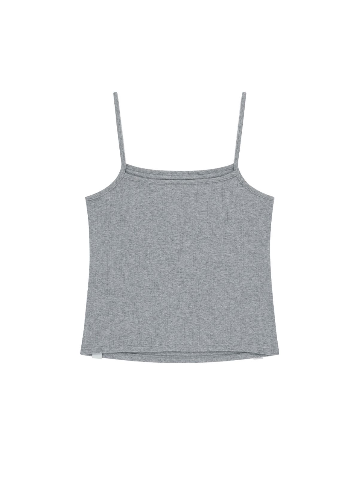 뚜오미오(TUOMIO) POINTELLE RIBBON CAMI [HEATHER GREY]