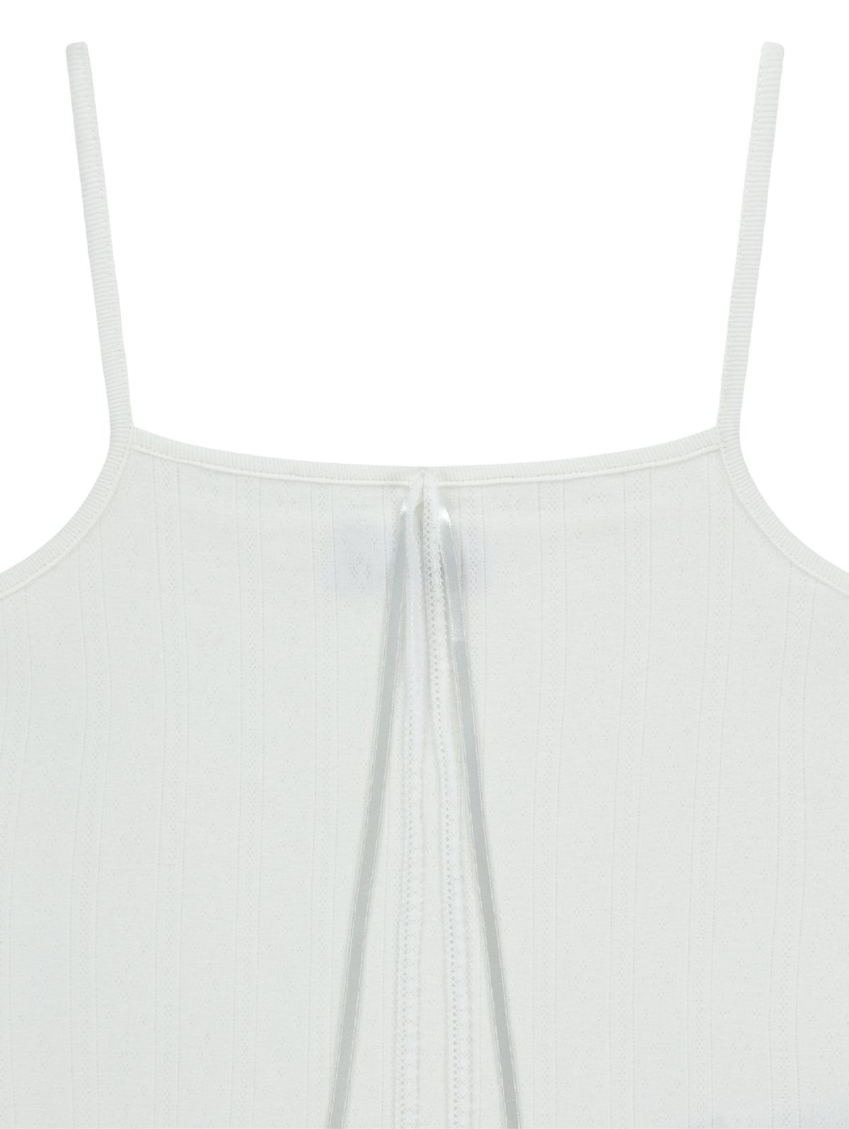 뚜오미오(TUOMIO) POINTELLE RIBBON CAMI [IVORY]