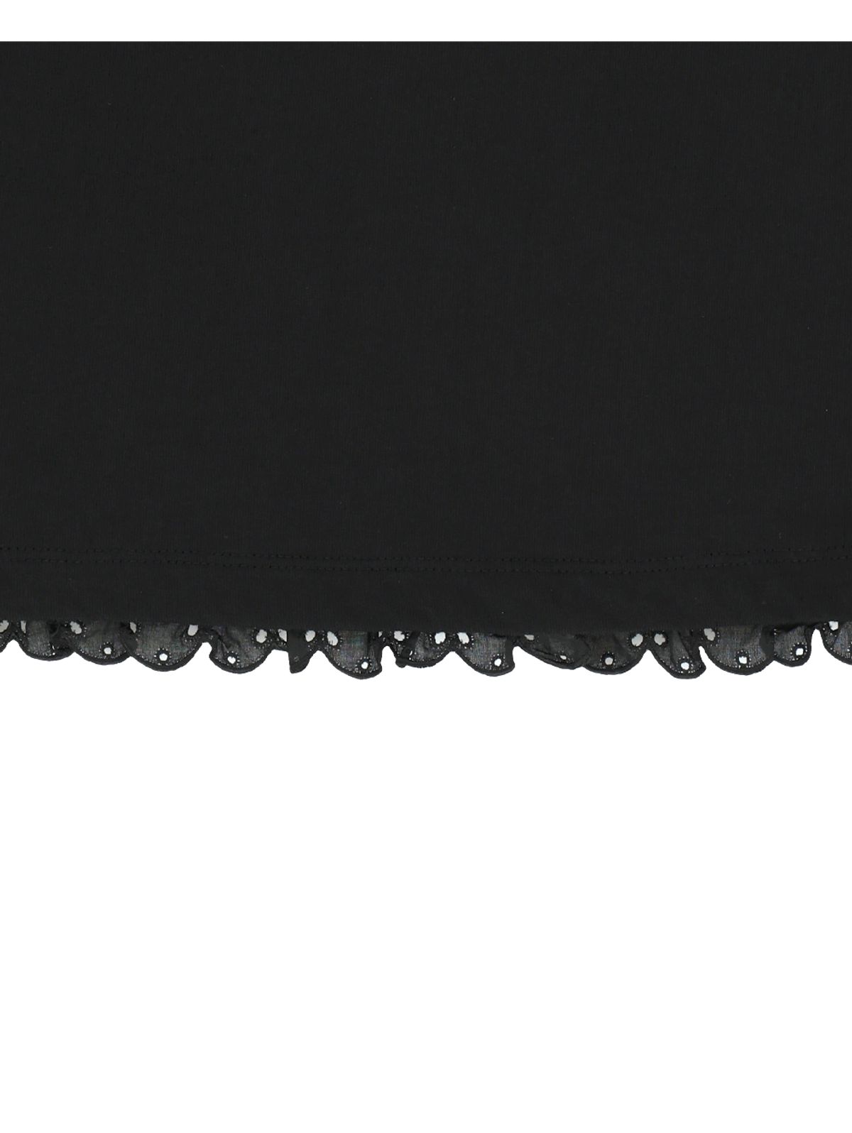 뚜오미오(TUOMIO) MESH LAYERED LACE T-SHIRT [BLACK]