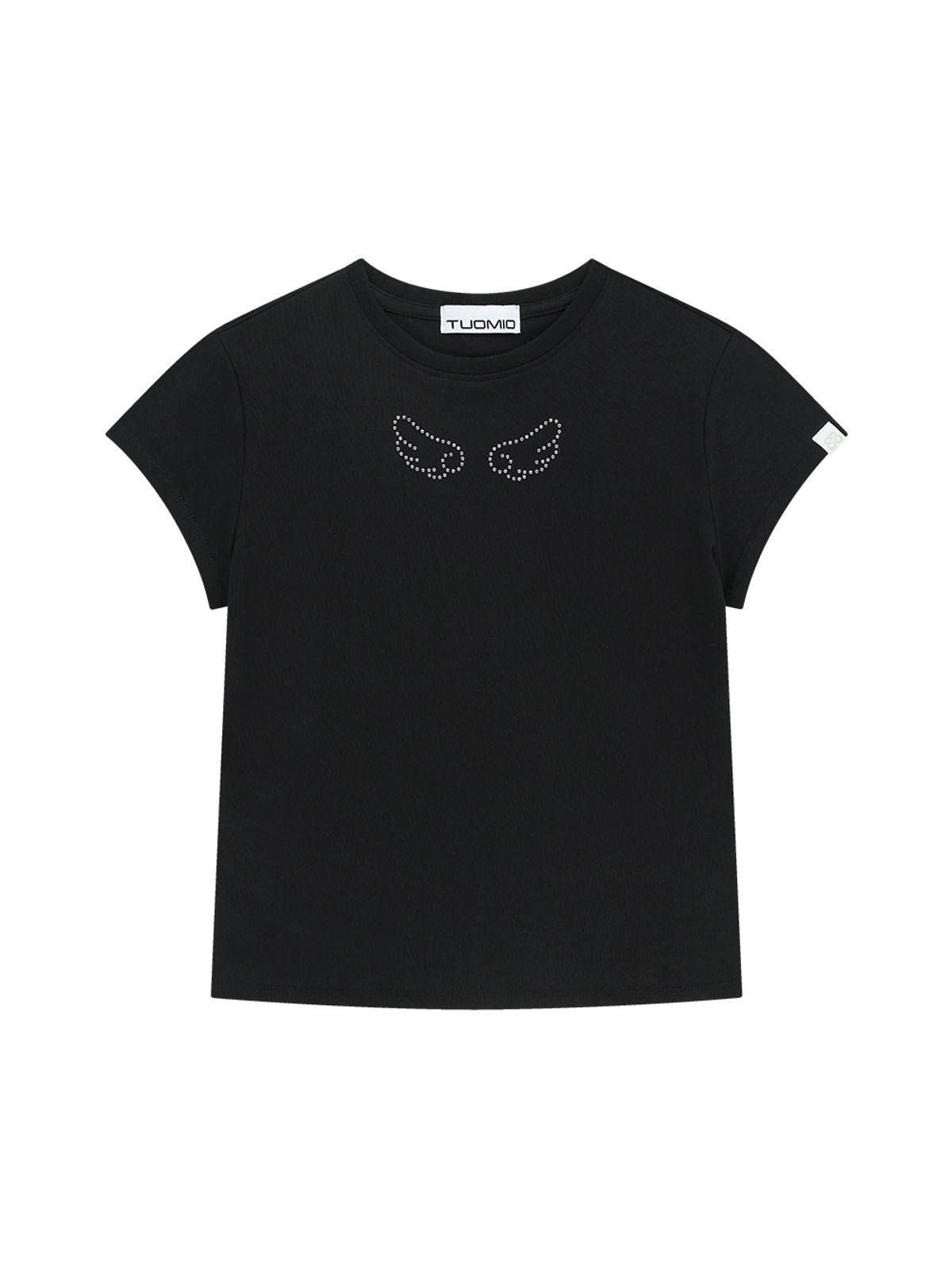 뚜오미오(TUOMIO) ANGEL STUD BABY T-SHIRT [BLACK]