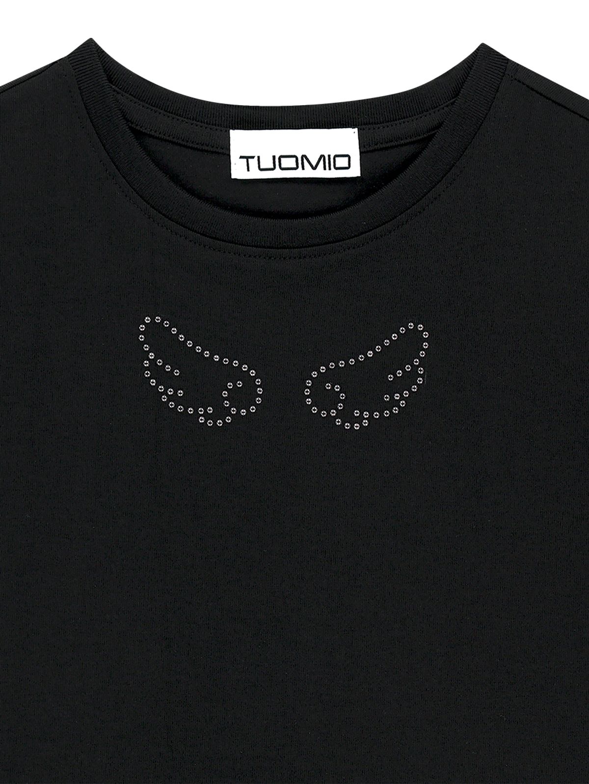 뚜오미오(TUOMIO) ANGEL STUD BABY T-SHIRT [BLACK]