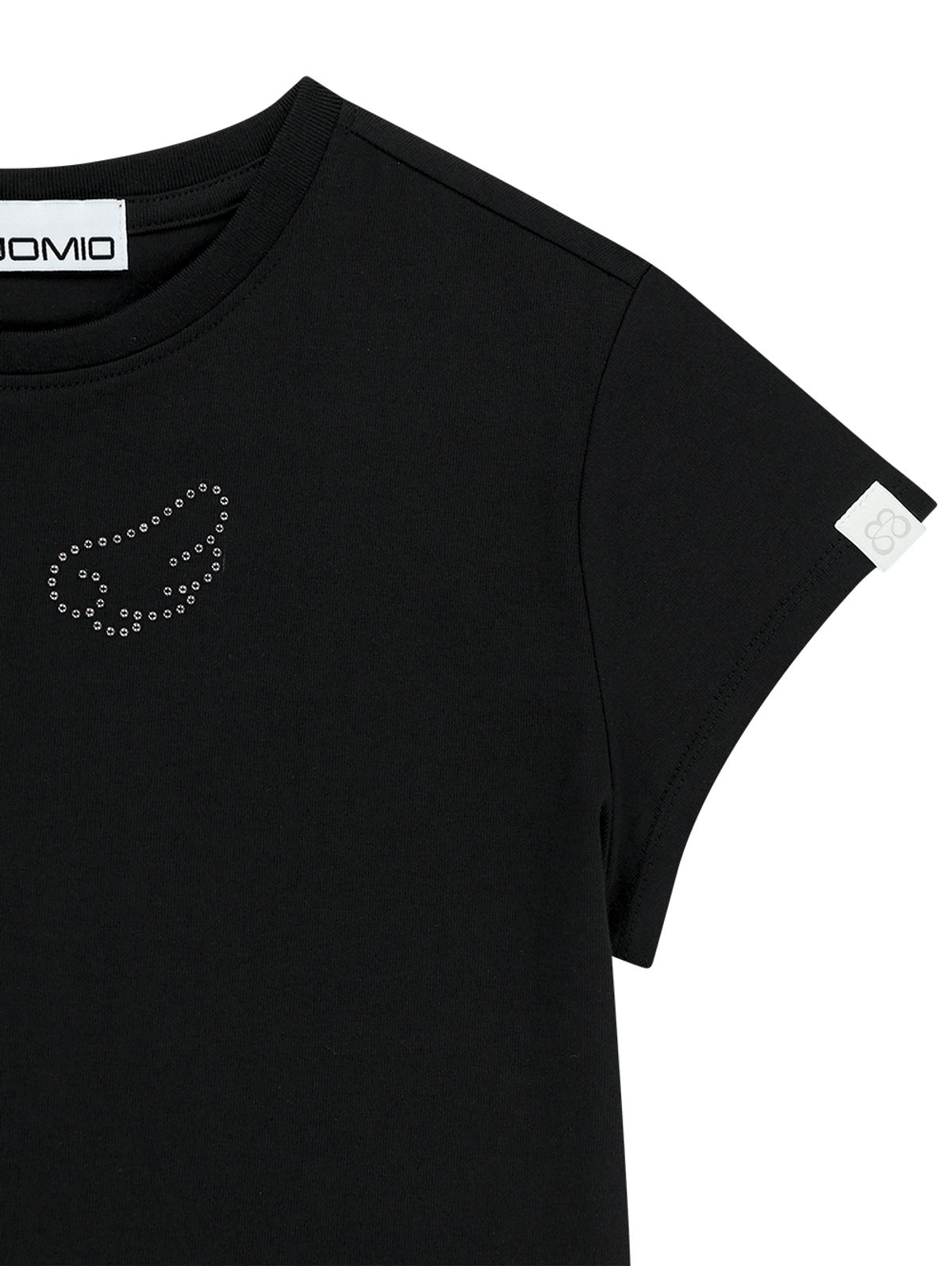 뚜오미오(TUOMIO) ANGEL STUD BABY T-SHIRT [BLACK]