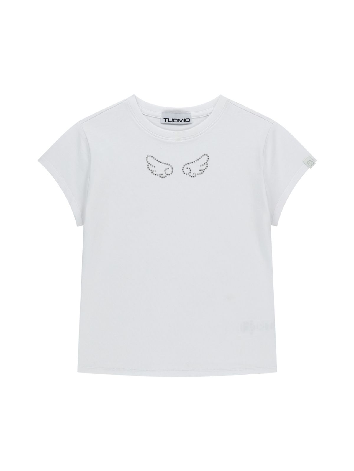 뚜오미오(TUOMIO) ANGEL STUD BABY T-SHIRT [WHITE]