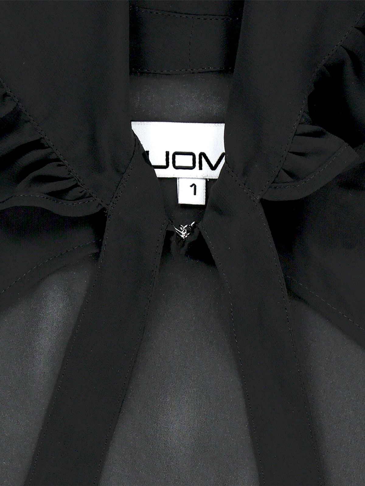 뚜오미오(TUOMIO) CHIFFON HOODED BOLERO [BLACK]