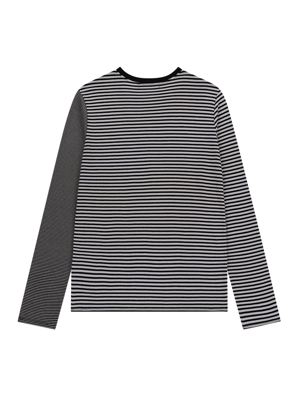 뚜오미오(TUOMIO) STRIPE MIXED LONG SLEEVES [BEIGE]