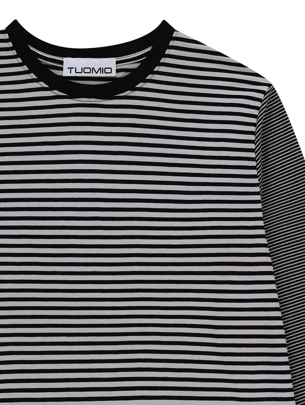 뚜오미오(TUOMIO) STRIPE MIXED LONG SLEEVES [BEIGE]